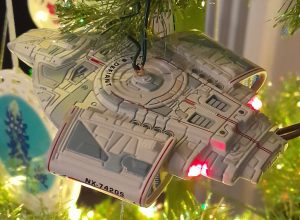 The USS Defiant Christmas Ornament