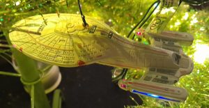 Voyager / Intrepid Class starship Christmas Ornament